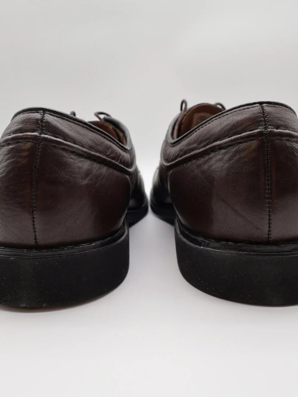 Hush Puppies Tribute Oxford Mens 10.5 Dark Brown Leather Dress Shoes